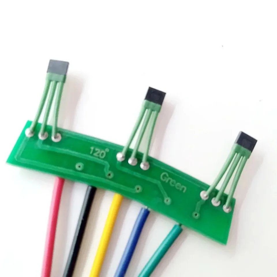 Electric Vehicle Hall Effect Sensor 10G 3144/3143 Green Motor PCB Parts Board with 120 Degree Wires And Electrical Panel Cable image 6
