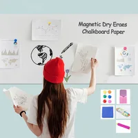 Magnetic Dry Erase Chalkboard Paper Soft Whiteboard Contact Paper Wall Sticker Graffiti Sticker For Work At Home Office/Teaching 2