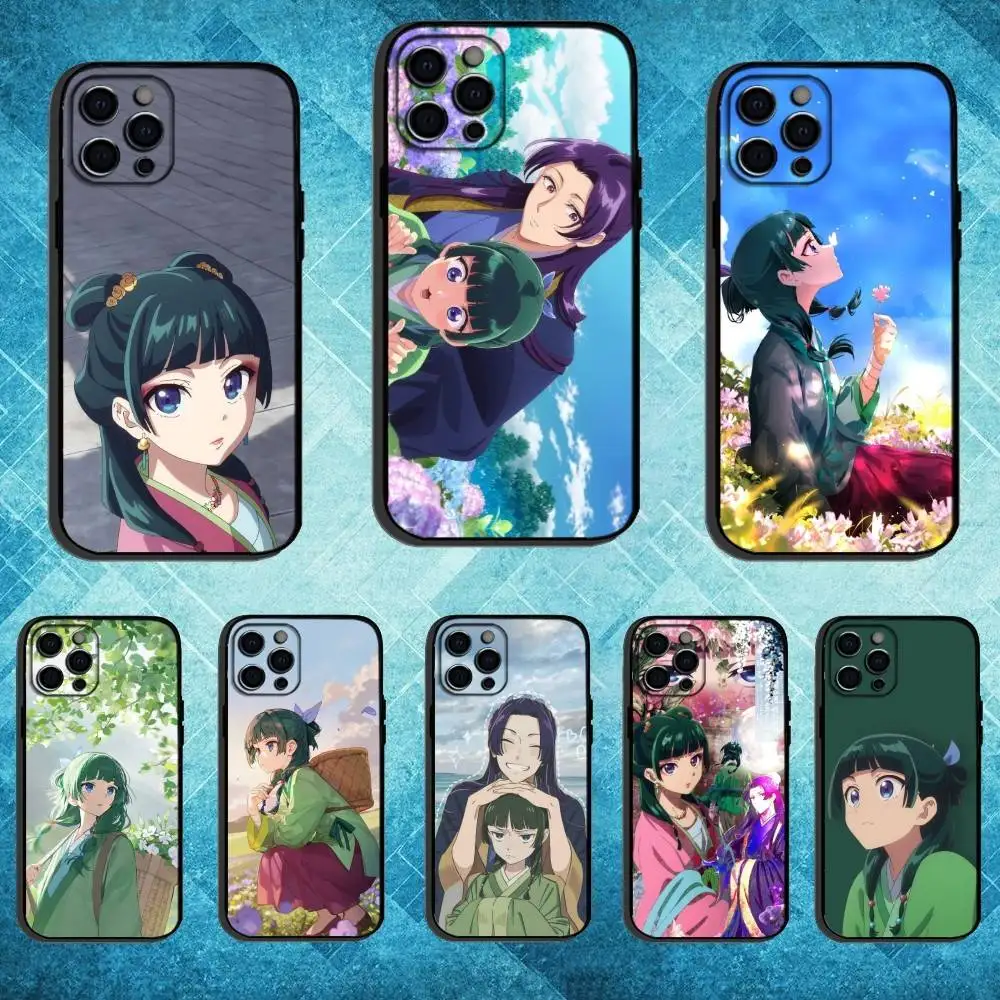 

A-Apothecary Diaries M-Maomao Phone Case For iPhone17,16,15,14,13,12,11 Plus,Pro Max Soft Black Cover