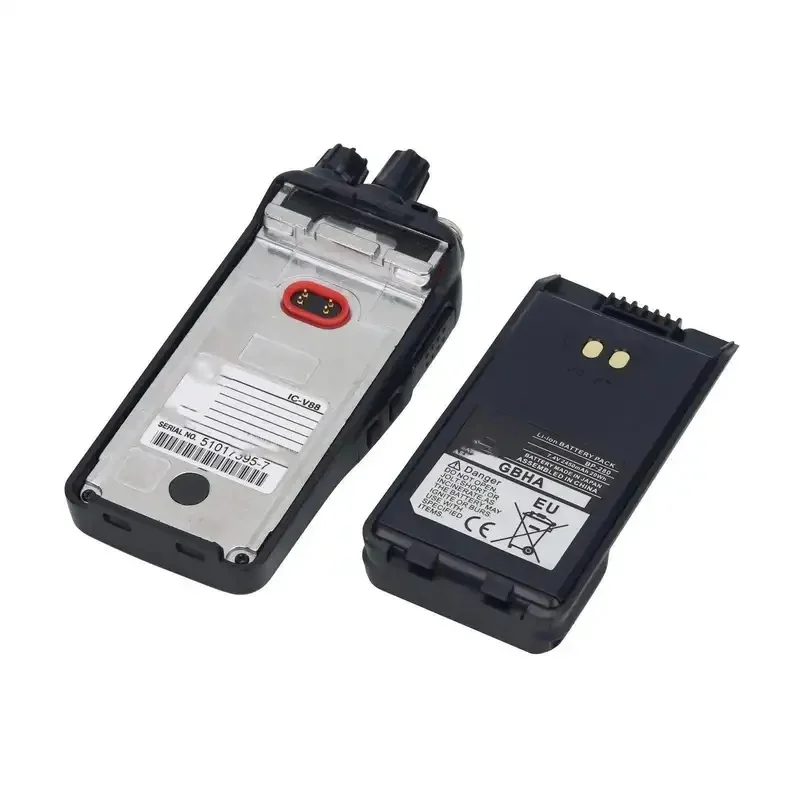 IC-V88 VHF 136-174MHz 7W Portable Handheld Walkie Talkie Transceiver Marine for 2000-2500mAh Battery IPX-1 Water Resistance