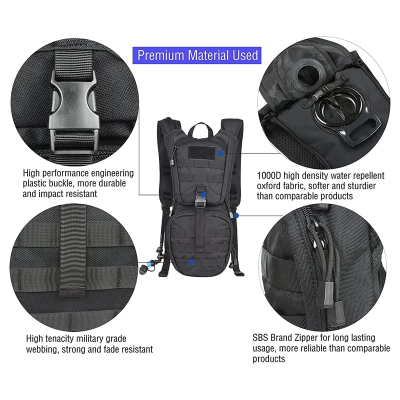 Hydration Backpack With 3L EVA Water Bladder Water Backpack For Cycling Hiking Running Climbing Hunting Biking