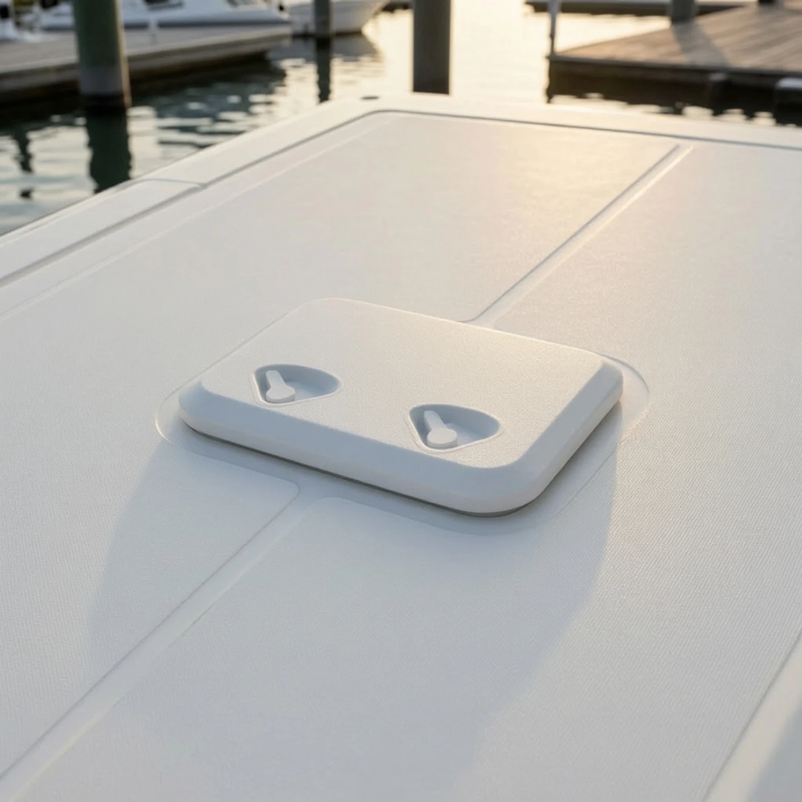 Marine Deck Access Hatch Weatherproof Boat Hatch with Pull Latch Corrosion-Resistant Rectangular for Yacht Builders, Boats view 6