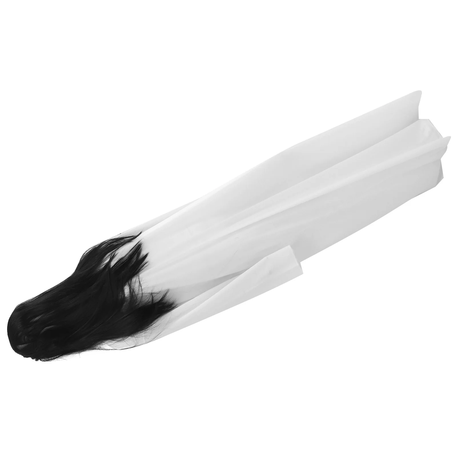 Halloween Horror Cosplay Abbigliamento bianco Capelli neri Costume da fantasma Vesti oggetti di scena per giochi di ruolo in feste Costume horror di Halloween