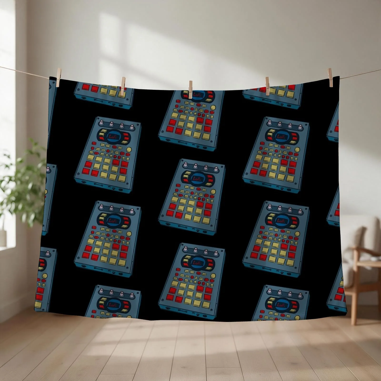Roland SP404 Drum Machine Sampler Throw Blanket Hair Single Tourist Shaggy Blankets