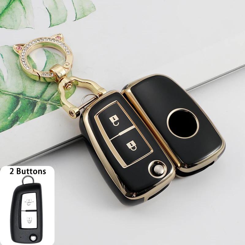 

TPU Remote Case Key Cover Car for Nissan Qashqai J11 Juke Xtrail Sunny Cefiro A32 For Qashqai Switch 2020 Holder Keychain