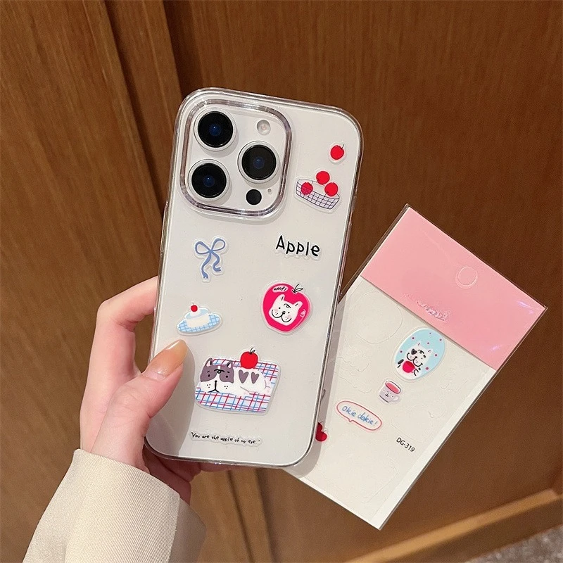 

1 шт. 3D-наклейки с бульдогами, наклейки в стиле INS с изображением щенков для бутылок с водой и блокнотов