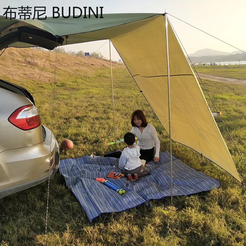 Portable  Automobile Rooftop Rain Canopy camper trailer Shelter Shade Camping  Side Car Roof Top Tent Awning Waterproof UV