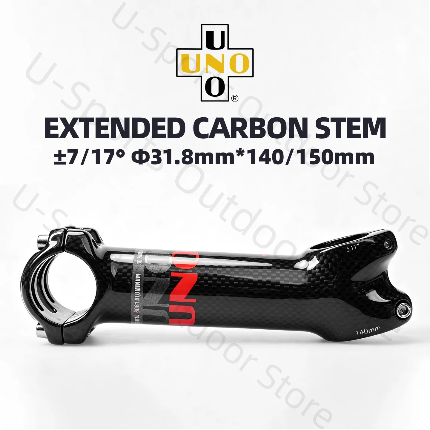 new-uno-bike-handlebar-stem-7-17-degree-mtb-power-parts-riser-long-stem-140-150mm-bike-table-318mm-mtb-stem-for-bicycl-parts