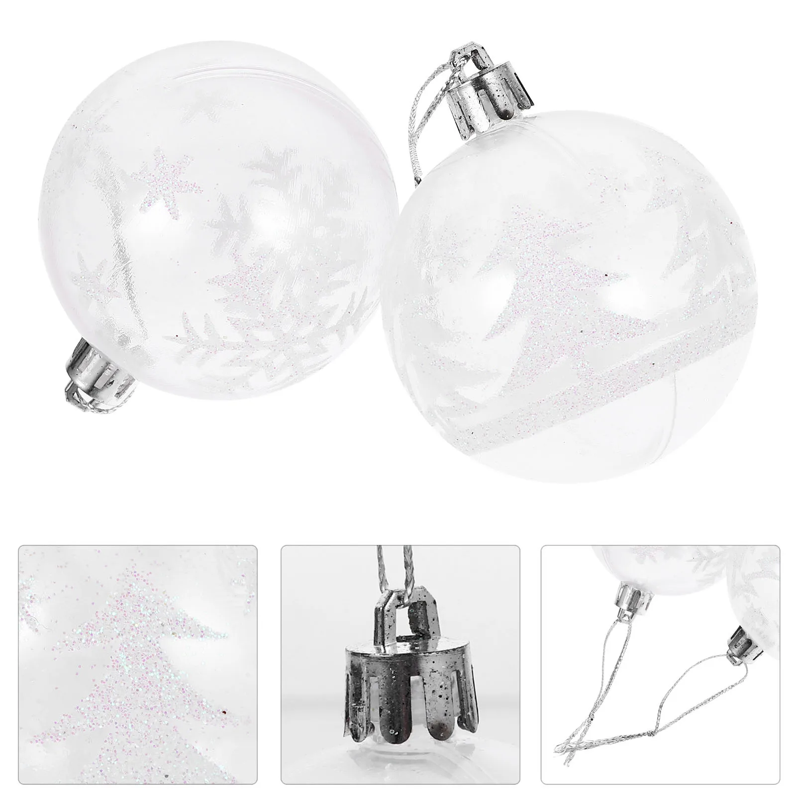 

6Pcs Hanging Ball Decoration Lovely Christmas Tree Balls for Festival Party Decorations Xmas Supplies Home Office Window