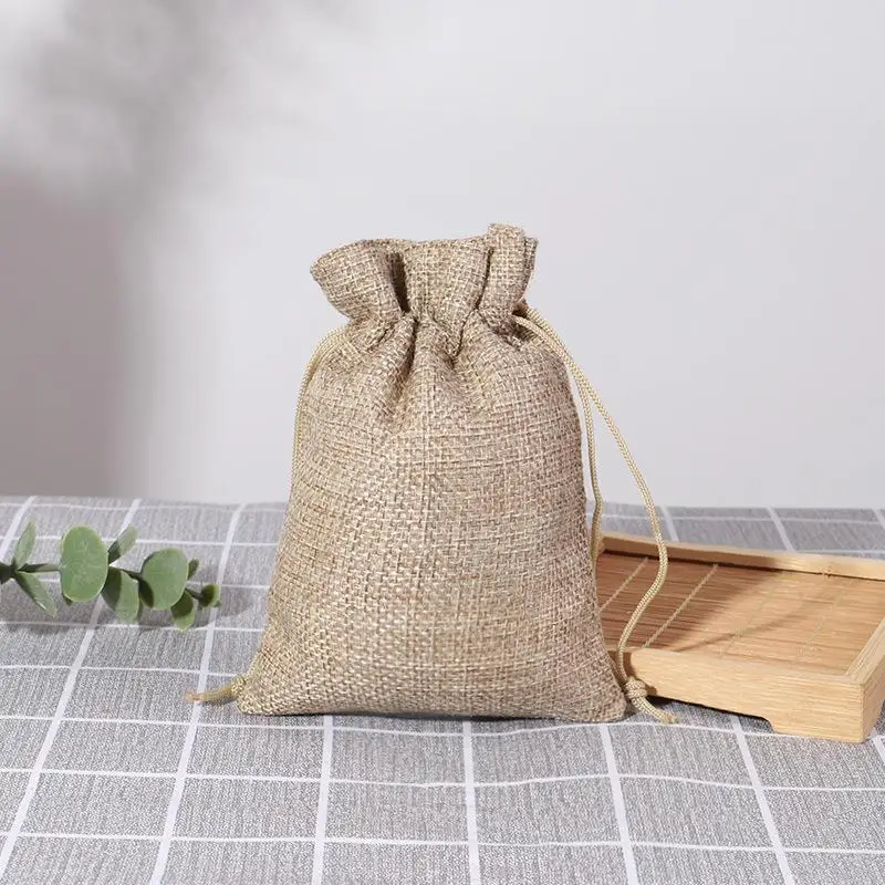 HOT! 10pcs Cotton And Hemp Bundle Pocket Gift Bag For Children's Day Gift Packaging Bag DIY Candy Wedding Product Packaging