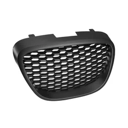 1133007 Car Front Black Honeycomb Grill Mesh Badgeless Sport Racing Grills for Seat Leon 1P MK2 / Altea 5P / Toledo MK3