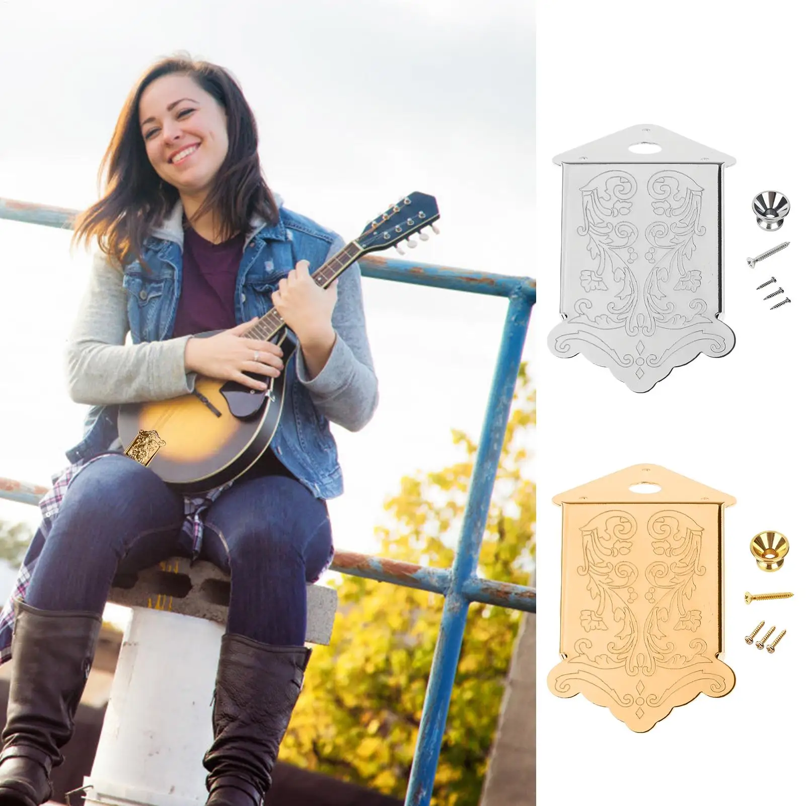 قطعة ذيل مندولين مكونة من 8 أوتار مع إبزيم ومسامير، جزء أداة احترافي للأداء والممارسة والمبتدئين #1