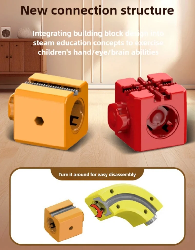 Train de piste magique pour enfants, blocs de construction assemblés électriques, labyrinthe de voiture sur Rail magnétique, jouets éducatifs pour enfants, cadeaux de noël