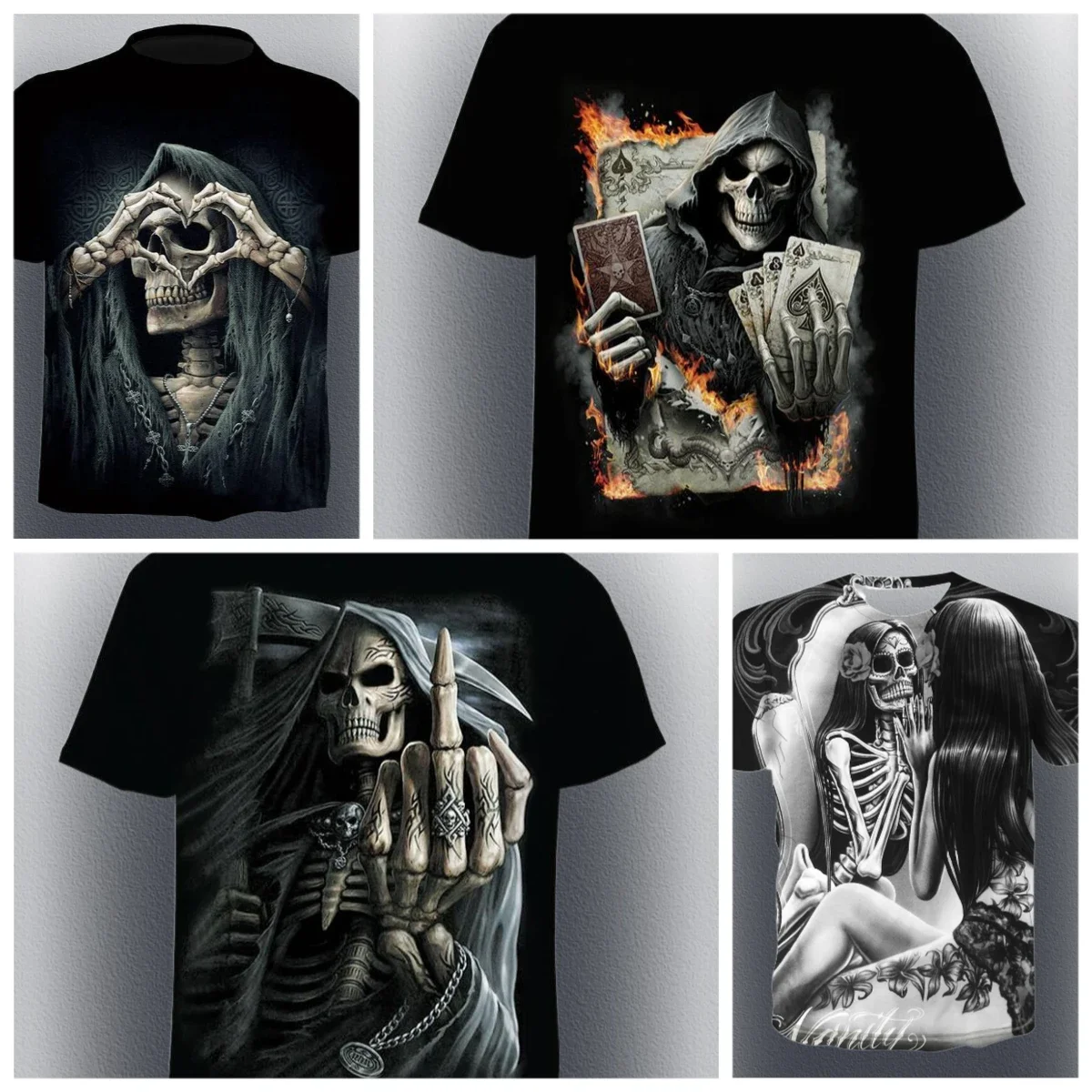 

2025 Summer Hot-selling Men's Retro Fashion Trend Quick-drying T-shirt Shopping Motorcycle Men's Comfortable Loose Casual Y2k