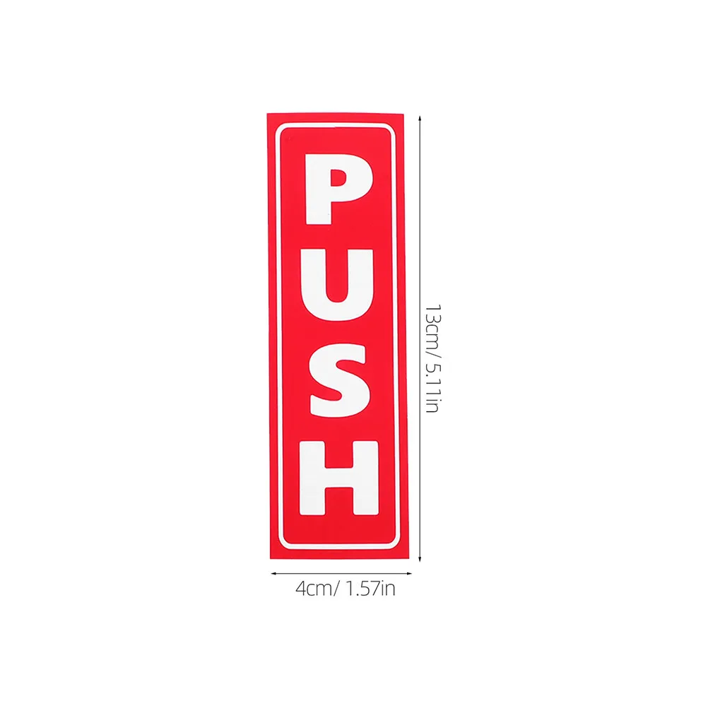 4Pcs Push Pull Door Stickers Self-Adhesive Vinyl Door Decals for Glass Doors Business Shop Store Entrance Office Cafe Restaurant