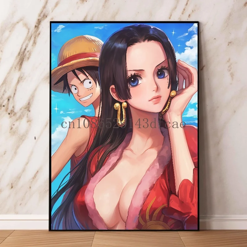 One Piece Sexy and Beautiful Nico·Robin Nami Boa Hancock Perona Wall Decoration Poster Living Room Decoration Canvas Painting