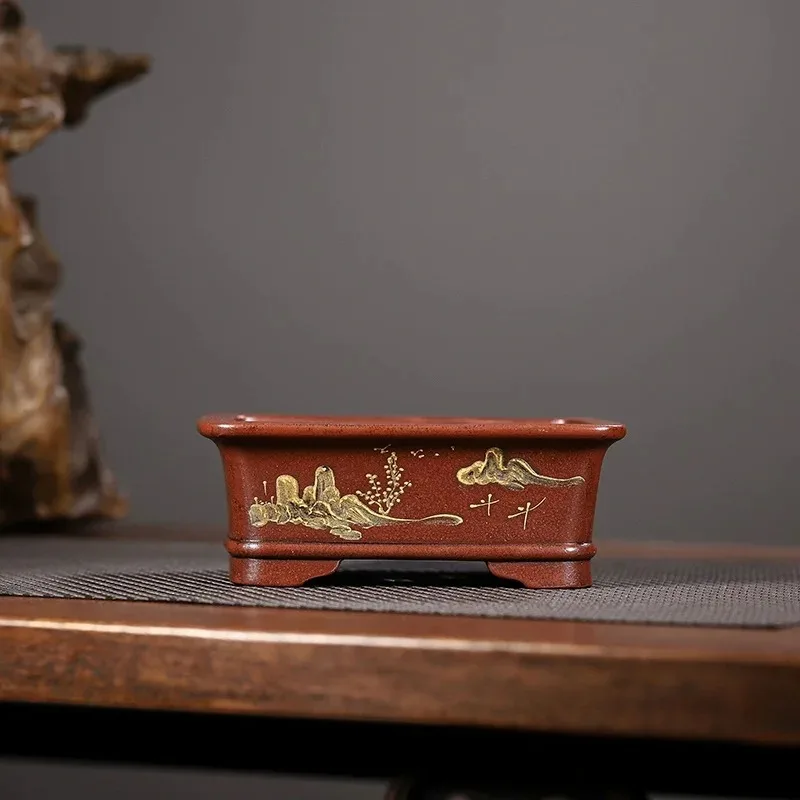 round-angle-rectangle-bonsai-pot-chinese-painting-vase-cubicles-desk-home-table-garden-decoration-purple-sand