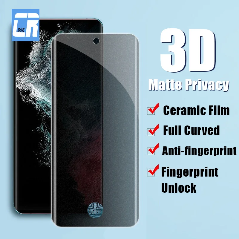 

Изогнутая матовая защитная пленка для Samsung Galaxy S23 S22 S21 S20 S10 S9 Note 20 Ultra 9 10 Plus