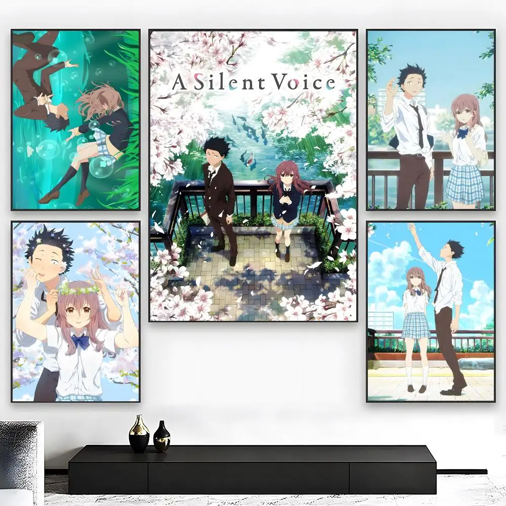 Anime Movie A-A SilentS Voice Poster Wall art print art suitable for living room bedroom bar parlor home decor gift
