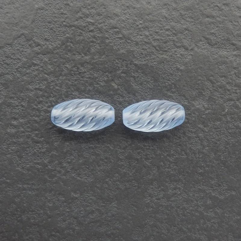 

Handmade Blue Quartz Oval Earring Beads for Women Semiprecious Stones Fashion Jewelry Accessories 18x9mm 4.4g