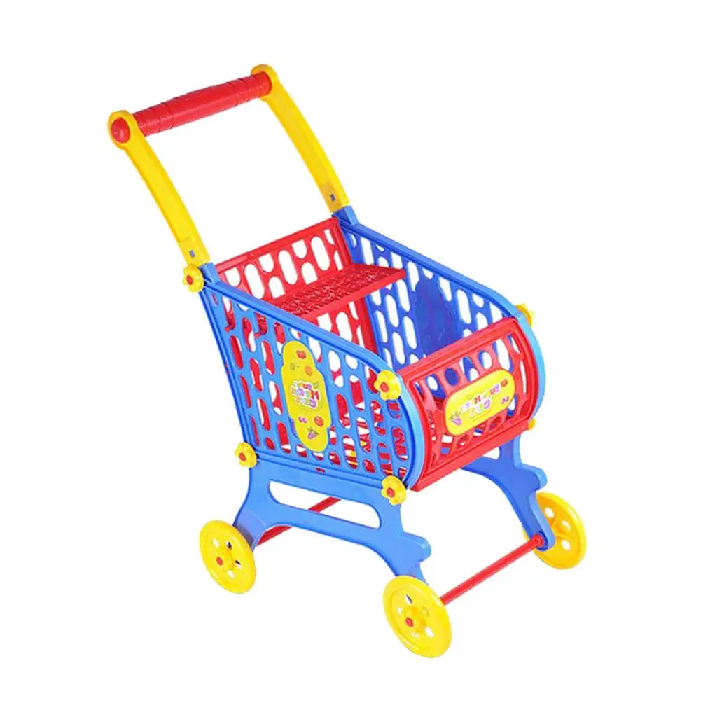 Modelo de cesta de carrito de compras de muñeca para niños pequeños, juguete de simulación de muebles, 52cm