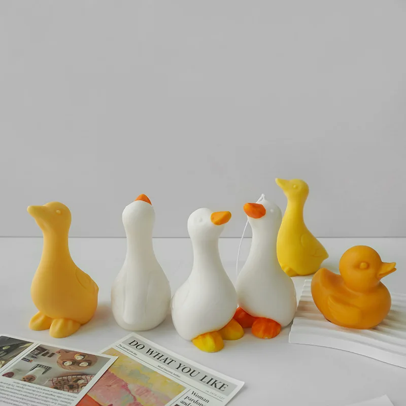 Large Duck Silicone Candle Molds 3D Duck Soap Aromatherapy Plaster Crystal Resin Casting Mold DIY Handmade Crafts Making Tool