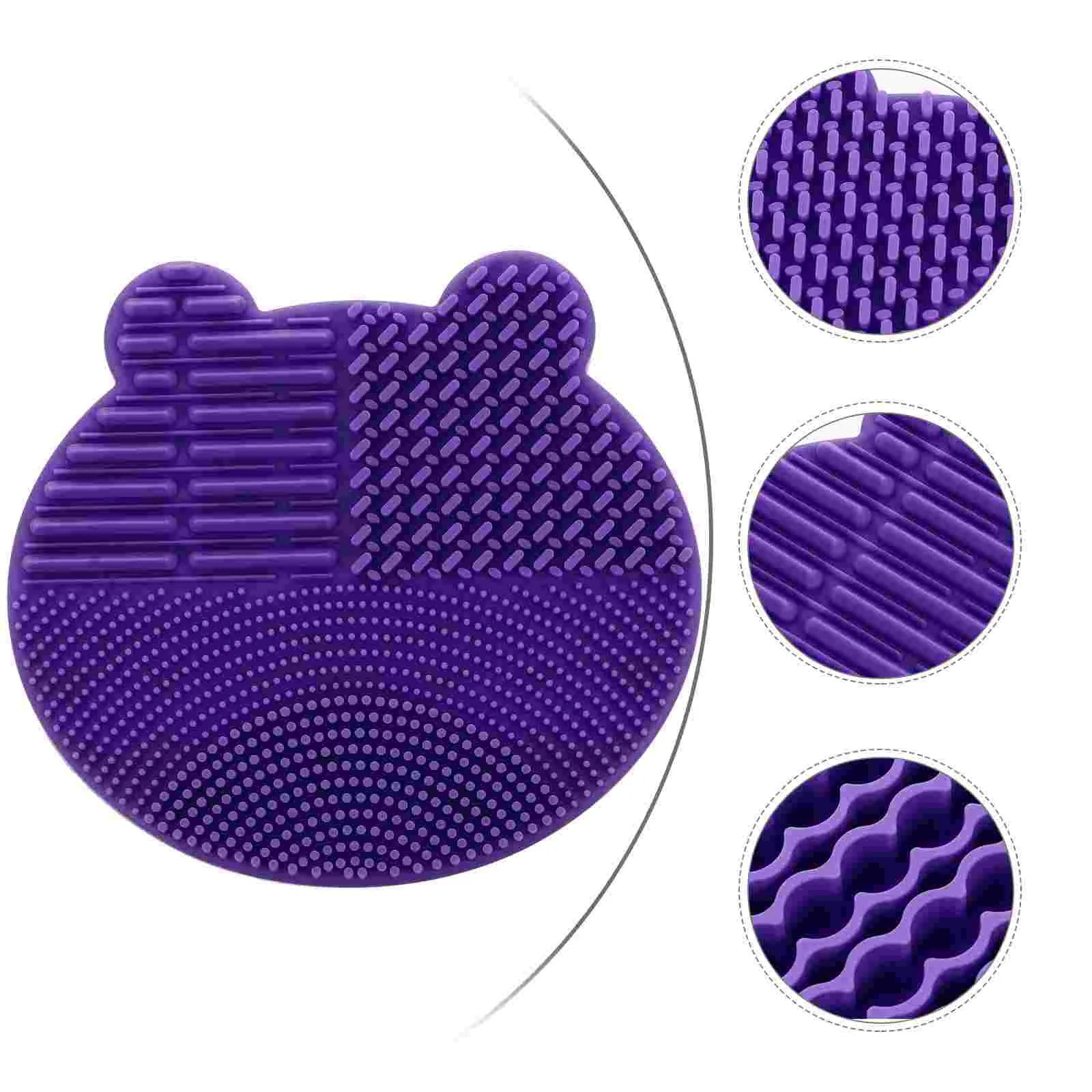 

2 in Makeup Brush Cleaning Pad Bowl Eyeshadow Automatic Cleaner Brushes Silicone with Holder