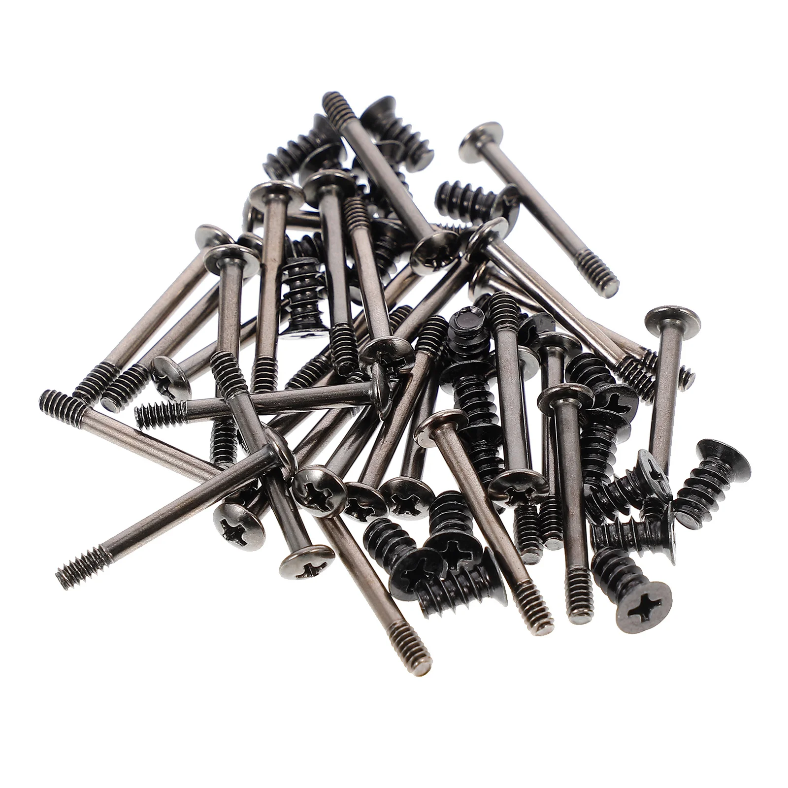 60pcs Case Fan Screw Flat Head Tapping Screw Set Case Screws Set Supplies (30pcs Long Screws + 30pcs Short Screws Black)