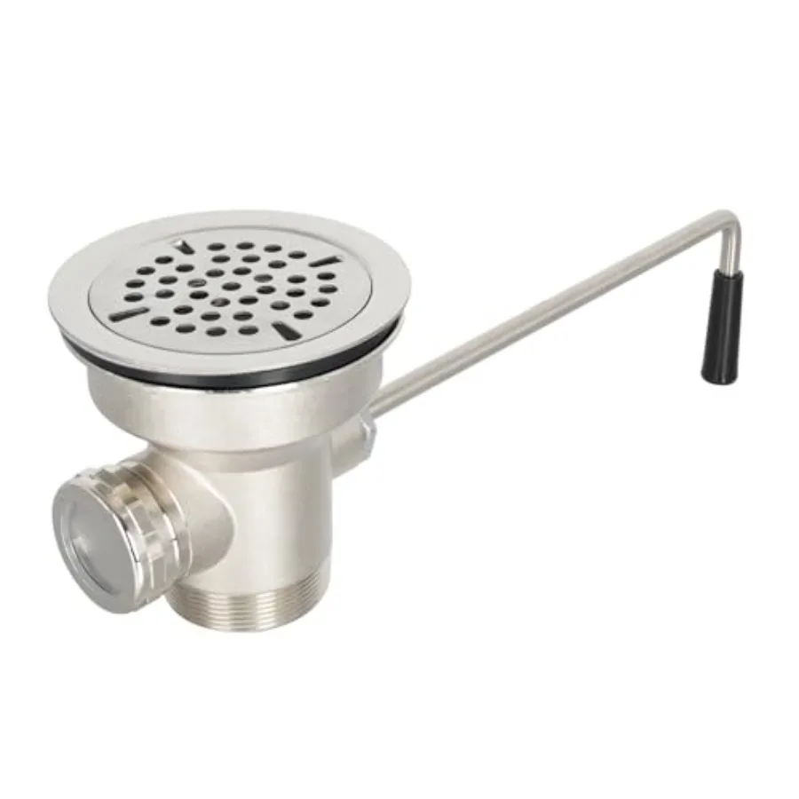 

3-1/2 Inch Commercial Sink Drain with Kitchen Sink Opening Waste Drain Valve Stopper Prevents Sink Clogged Overflow for 1/2/3 C