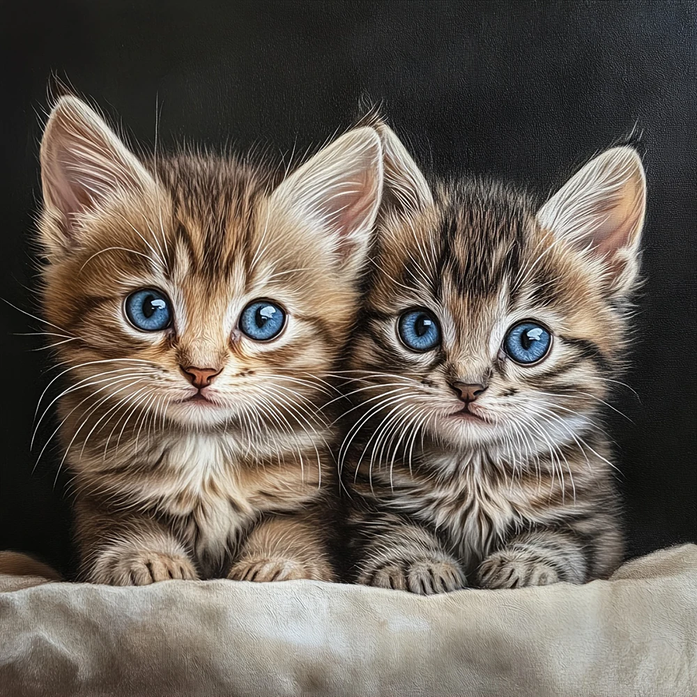 EverShine DIY Diamant Malerei Kätzchen Handwerk Kunst Liefert Voll Platz Runde Bohrer Stickerei Katze Mosaik Tier Wand Dekor Geschenke