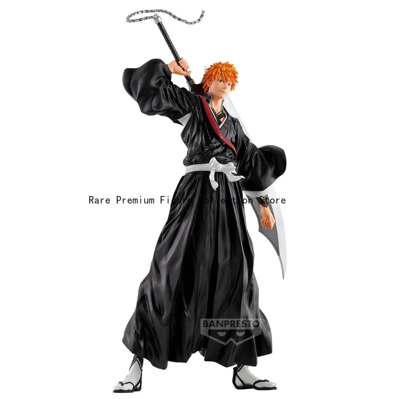Figura de acción Original Bandai Bleach Ichigo Kurosaki, modelo coleccionable, juguete, regalo de cumpleaños, figura de acción Posable