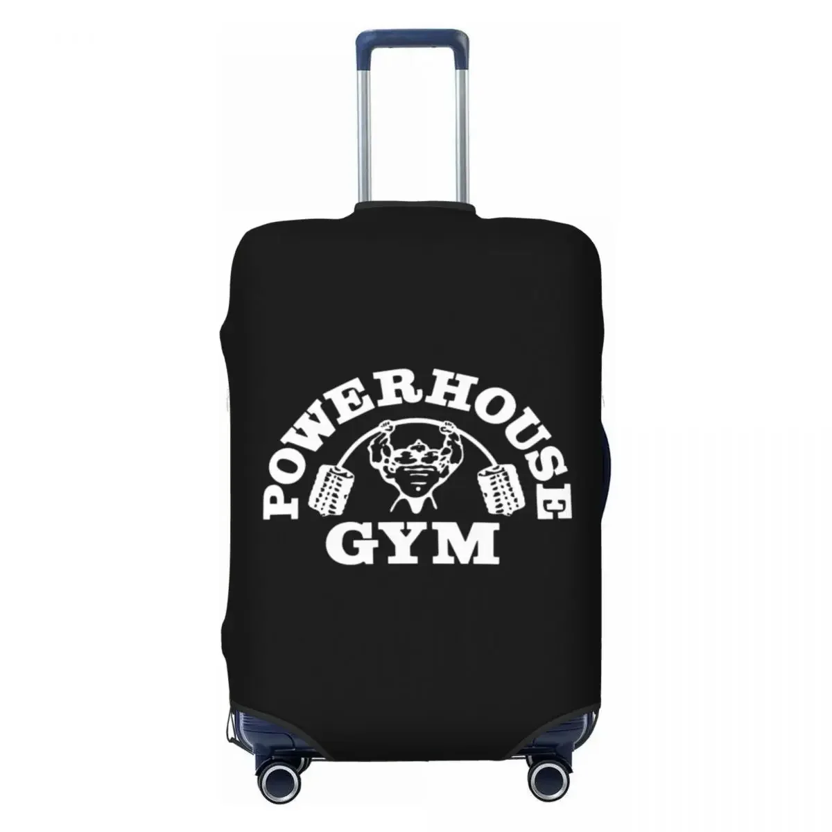 Custom Fashion Powerhouse Gym Luggage Cover Protector Washable Bodybuilding Fitness Muscle Travel Suitcase Covers