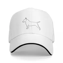 Bull Terrier Dog Cute Illustration A Baseball Cap Hat