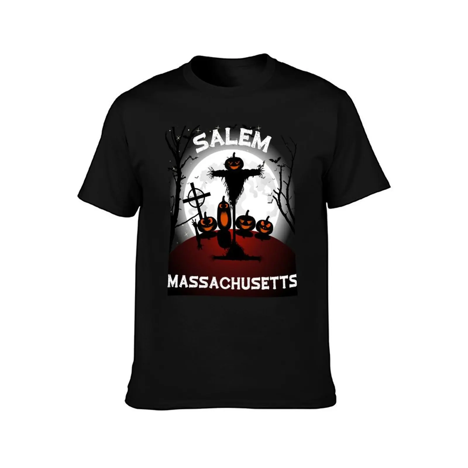 Salem Ma T-Shirt Summer Casual Cotton Tee Oversized Streetwear Tops Vintage Graphic Print Loose Fit Short Sleeve