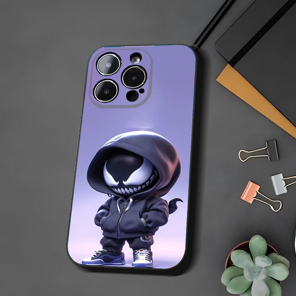 Cartoon V-Venom Phone Case For Xiaomi 11 Redmi Note 11 5G 8T 9A 9 10T Note8Pro Note9 12SUltra Black Case