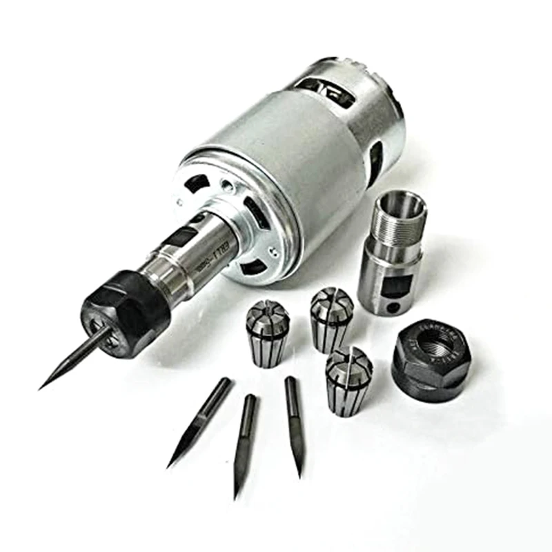 Imagem -06 - Motor de Eixo 775 dc 12v24v 12000 Rpm Mini Motor Elétrico com Rolamento de Esferas Grande Torque Eixo de Alta Potência para Gravador Cnc 3018