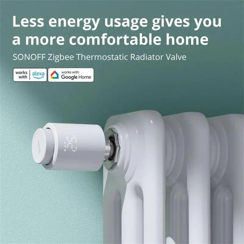 SONOFF TRVZB Zigbee Thermostatic Radiator Valve Smart Home EWeLink App Remote Control Supports Google Home Alexa SmartThings