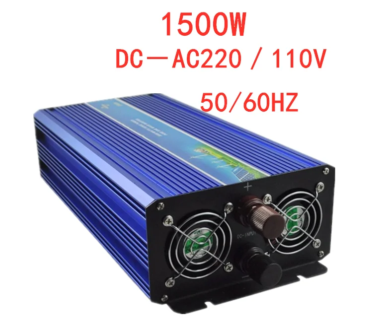 60hz solar generator dc to ac solar power inverter 12v to 220v 1500w 12v to 110v adapter battery to ac converter