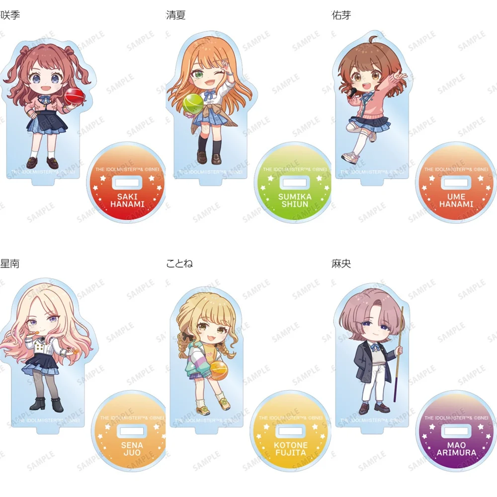 

10cm Anime Gakuen Idolmaster Acrylic Stand Keychain Model Cosplay Charm Characters Ornament Accessories Goods Christmas Gifts
