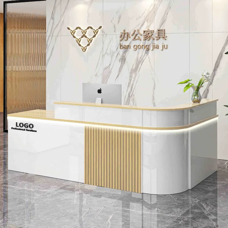 

Minimalist Aesthetic Reception Desks Design Company Executive Reception Desks Welcome Display Escritorio Commercial Furniture
