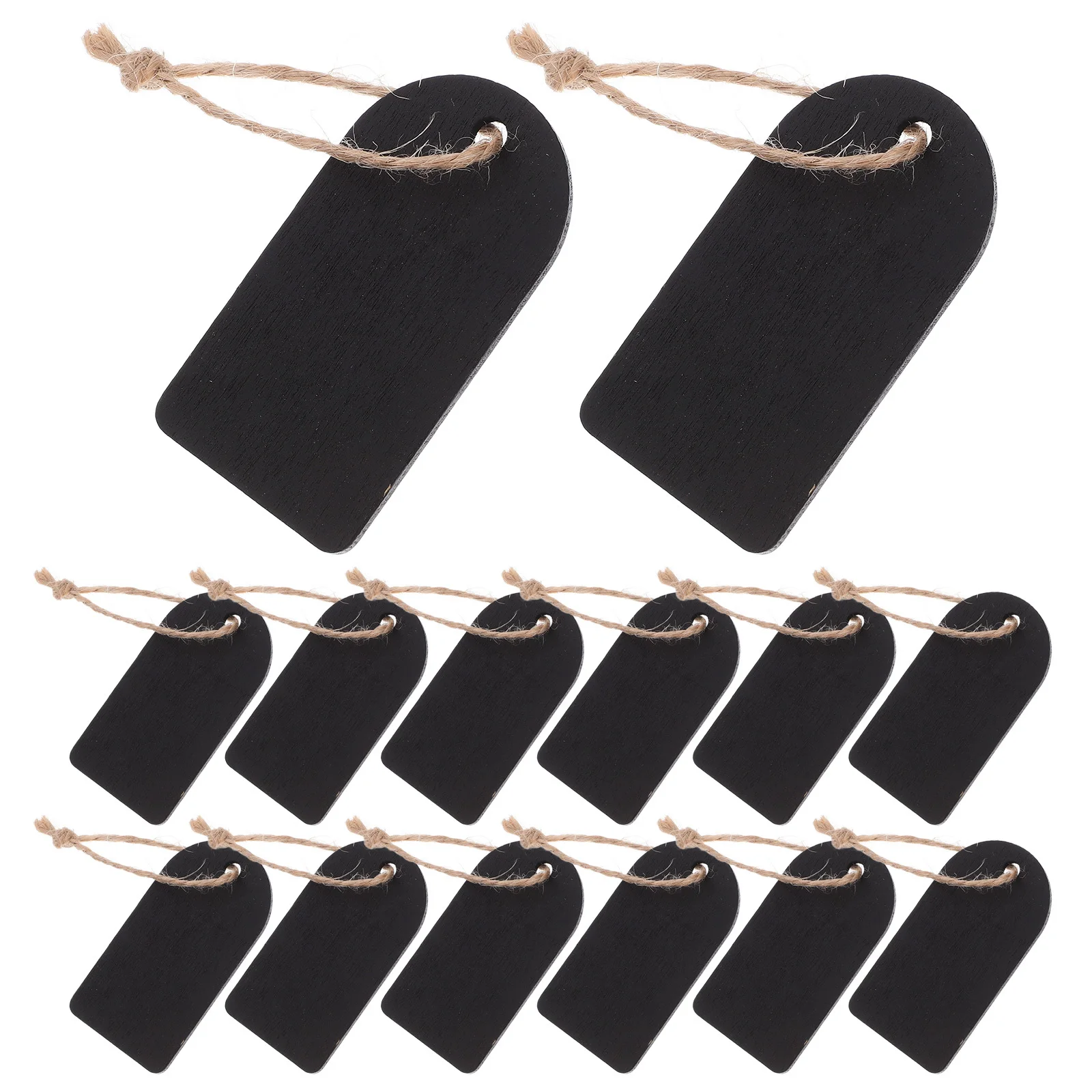 

50Sets Mini Hanging Blackboard Tags Double-Sided Writable Wooden Price Labels for Clothing Jewelry Display Sale Tags