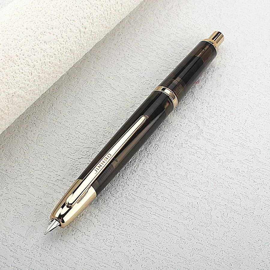 Jinhao 20-Press einziehbarer Füllfederhalter mit EF/F-Feder und Konverter, Kunstharz-Schreib-Geschenkstift – Detail 5