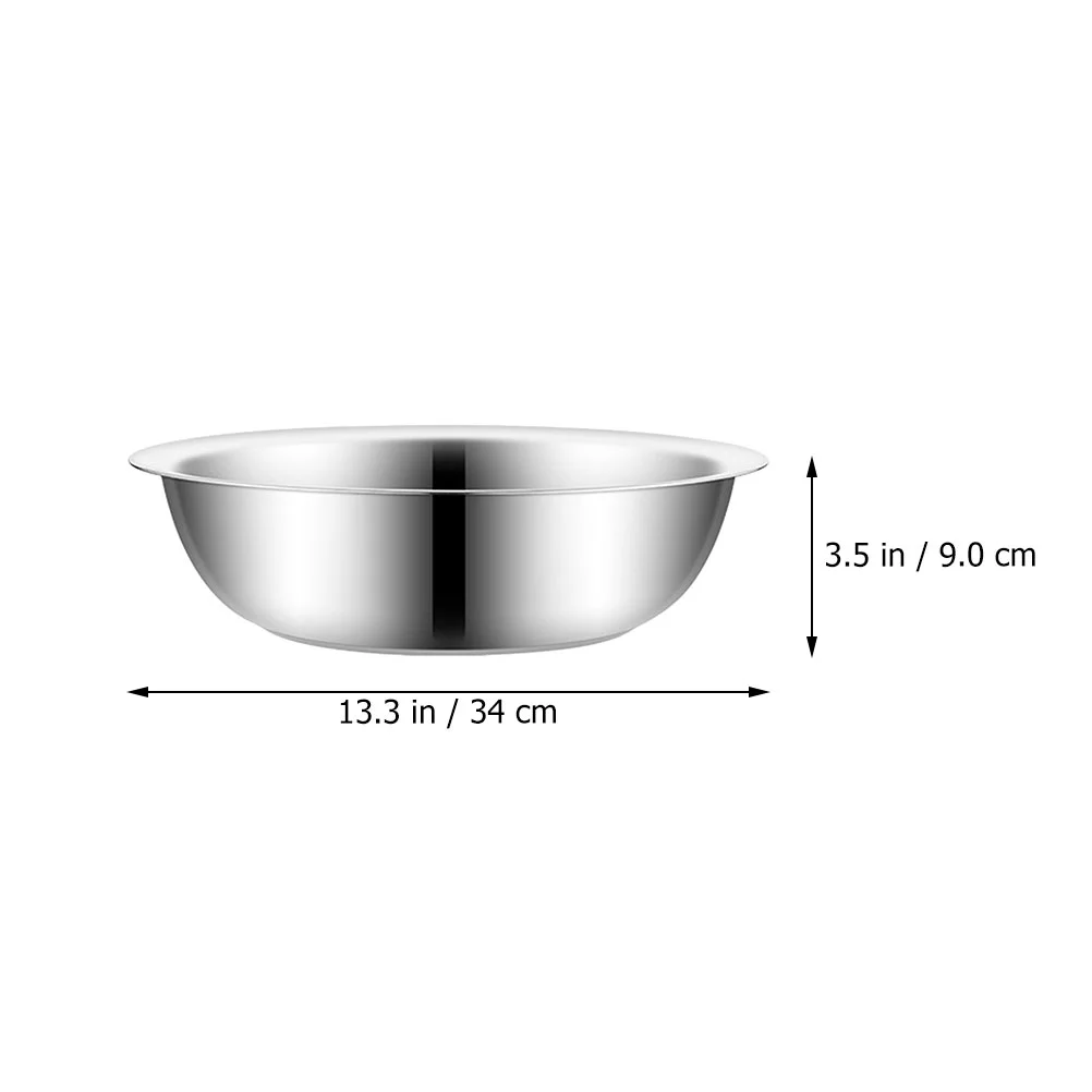 

Dishpan Stainless Steel Basin Food Large Metal Mixing Bowl Bowls Washbowl Fruit