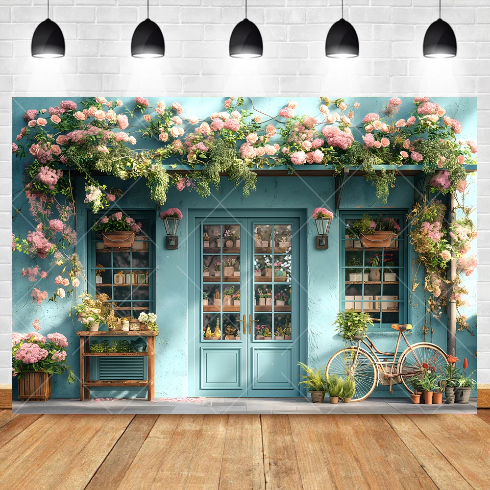 Flower Shop Store Photography Background Custom Floral Decor Banner Children Adults Birthday Portrait Backdrop For Photo Studio