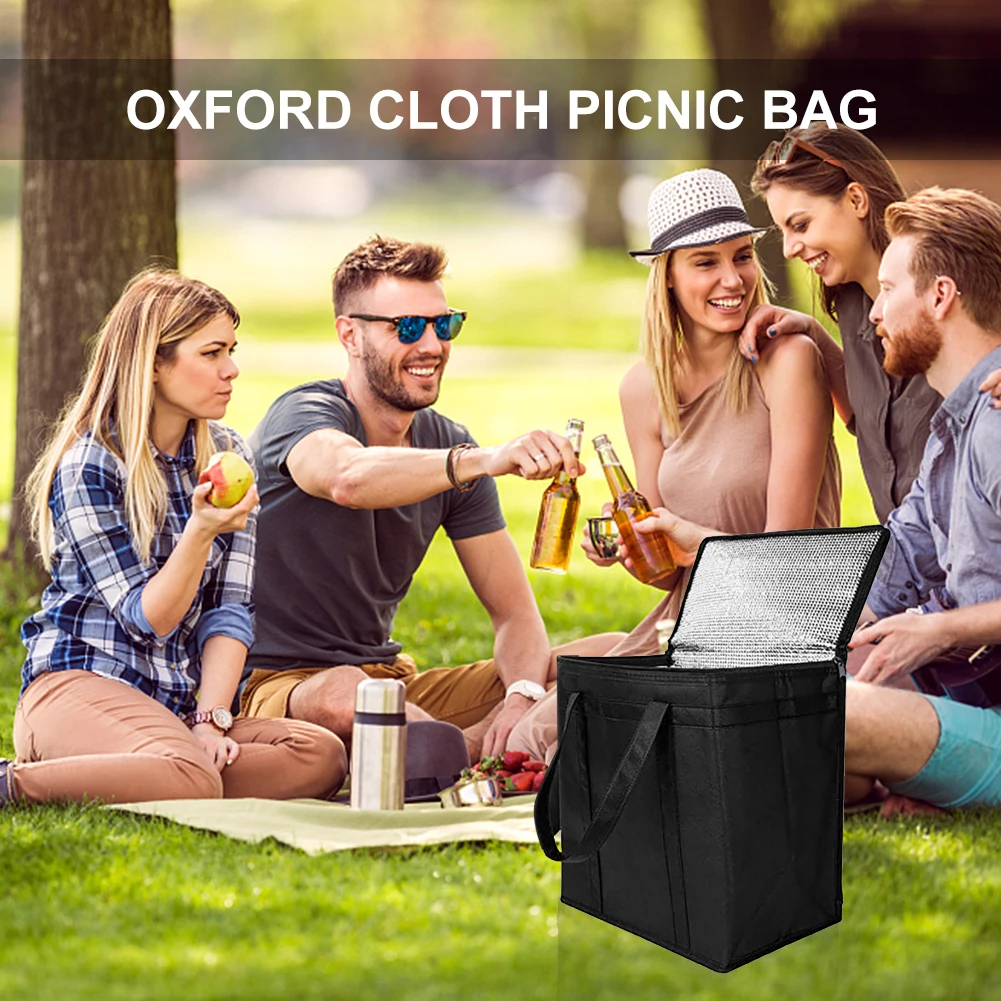 Thermal Lunch Bag Portable Camping Storage Bag Lightweight Thermal Cooler Bags Folding Thermal Bag For Food Camping Supplies