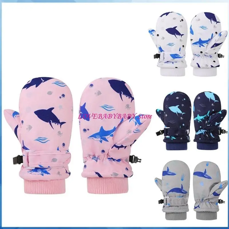 Bild 4: Thermische Schnitthandschuhe Kid Ski Handschuhe spritzsicherer Fäustlinge winddichte Kinder Winter warmes Schnee Handschuhe 4xBC
