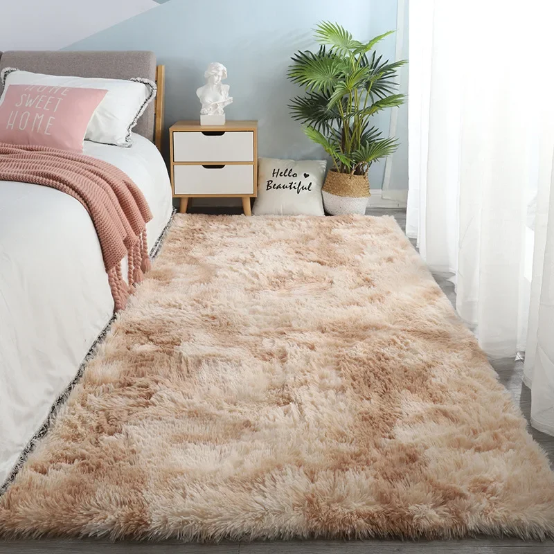 Soft Area Rugs For Bedroom Fluffy, Non-slip Tie-Dyed Fuzzy Shag Plush Soft Shaggy Bedside Rug, Tie-Dyed Living Room Carpet Drums