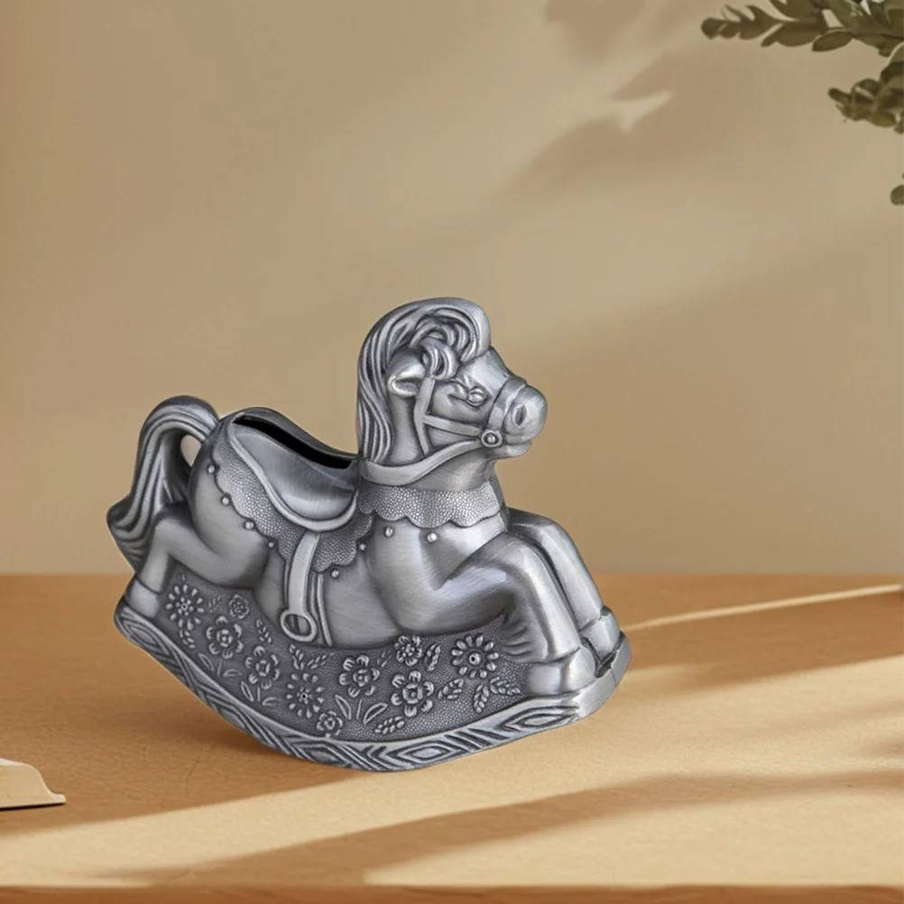 Banque d'argent cheval à bascule Unique pour filles, Adorable banque d'épargne, décor créatif, cadeau d'anniversaire idéal, métal incassable