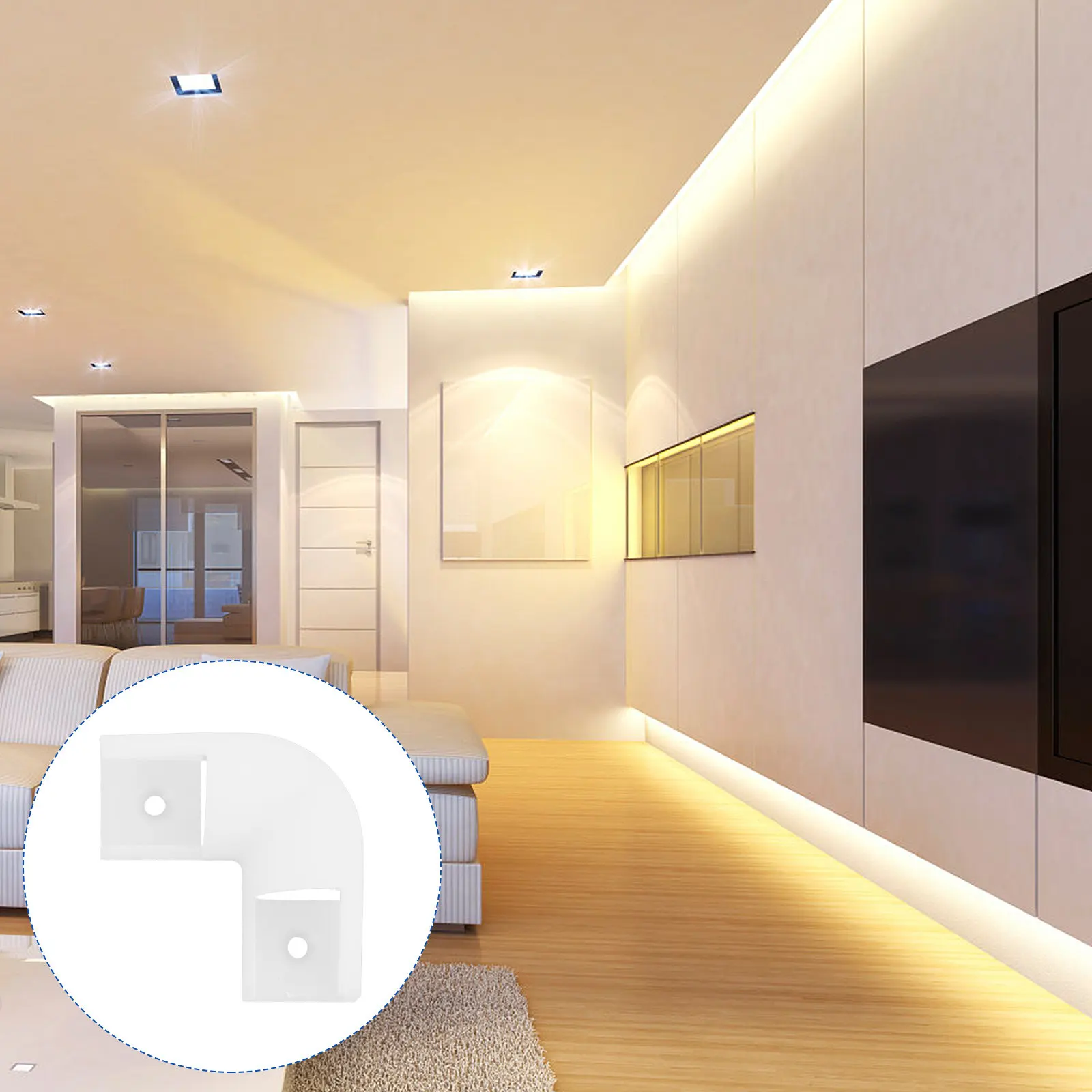 25Pcs LED Strip Shell Channels Corner Connectors 90 Degree L Shape Light Bar Turning Connection Safe Efficient Lightweight