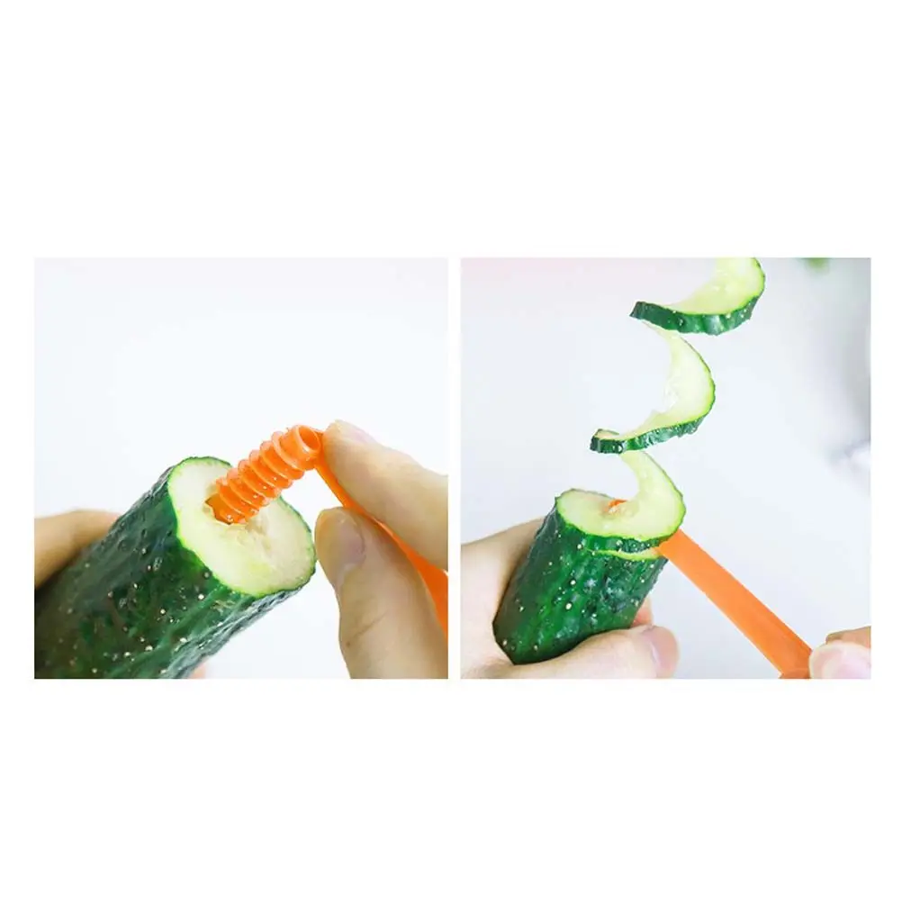 1Pcs Cucumber and Carrot Spiral Slicer Rotary Kitchen Tool PP Construction Easy to Use Floral Shape Slices Perfect for Salads